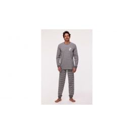 Pyjama homme Woody Allover Stripe Rabbit - Anthracite