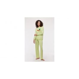 Pyjama femme Woody Velours Duck - Vert clair