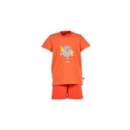 Unisex Pyjama, Rood-Oranje Gestreept, Nijlpaard