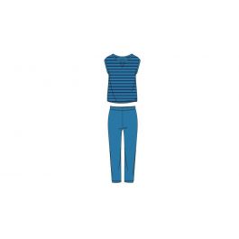 T-Shirt et Pantalon Fille-Dame, Grenouille, Rayé Bleu
