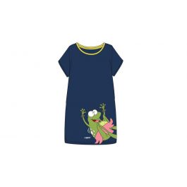 Chemise de nuit, Grenouille, Bleu Foncé
