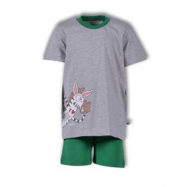 Woody Pyjama Garçon-Homme Zèbre, Mélange Gris Clair