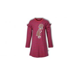 Woody Meisjes Slaapkleed Rood-Donkerblauw Gestreept