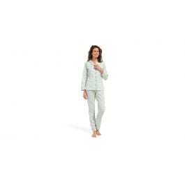 Pyjama femme Pasha boutons aop clous blancs - Vert clair