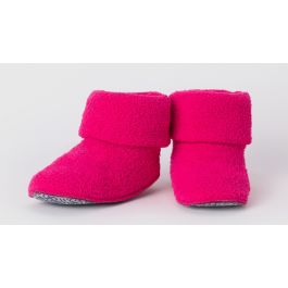 Pantoufles yeux de bois - Fuchsia