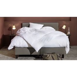 Enveloppe de couette Nomade Hotelstripe satin - Blanc