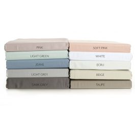 Passion Home Linen Drap Uni - Satin de coton