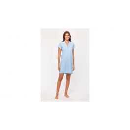 Chemise de nuit pour femme Woody Buttons Reversal Collar - Light blue