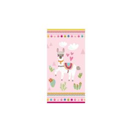 Serviette de plage Kids Good Morning Lama - Rose