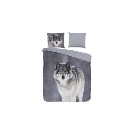 Enveloppe de couette Good Morning Wolfie - Grey