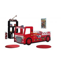 Vipack Fire Engine Car Bed - Avec Matelas