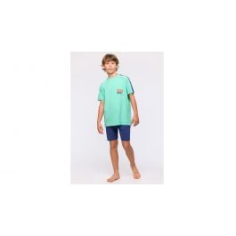 Pyjama garçon Studio Woody Surf Club Pocket - Vert