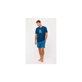 Pyjama homme Woody Chill Palm - Bleu foncé