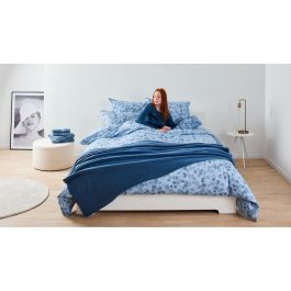 Enveloppe de couette Passion home linen Berty - Bleu