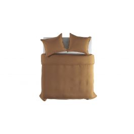 Enveloppe de couette Yellow Percale - Cognac Brown