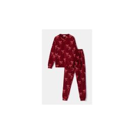Pyjama femme Woody Nœuds papillon - Bordeaux