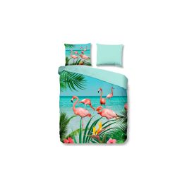 Enveloppe de couette Pure Flamingos - Multi