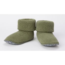 Chaussons Woody Teddy - Vert kaki