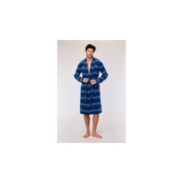 Peignoir homme Woody Striped - Bleu foncé