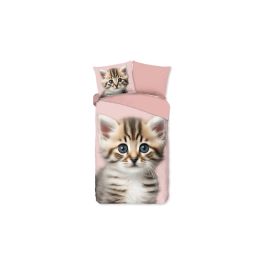 Enveloppe de couette Kids Good Morning Meow - Rose