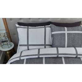 Housse de couette Rivièra Maison Grand Street Flanelle - Anthracite