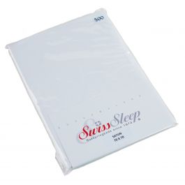 Taie d’oreiller SwissSleep Coton Satin 70 x 70 Blanc/Écru
