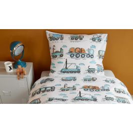 Housse de couette Beddinghouse Kids Letter Car - Bleu