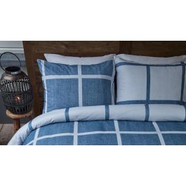 Housse de couette Rivièra Maison Grand Street Flanelle - Bleu