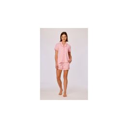 Pyjama femme Woody Shirts KM Short - Red Rose