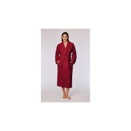 Robe de chambre pour dames Woody Uni - Rouge foncé