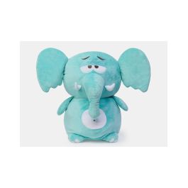 Grand éléphant en bois câlin - Bleu