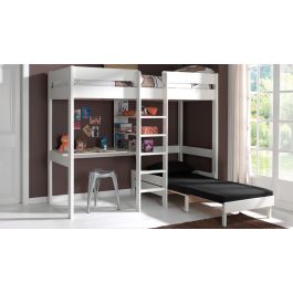 Lit mezzanine Vipack Pino avec lit superposé