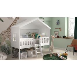 Vipack Lit Maison Avec Échelle