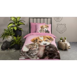 Enveloppe de couette Kids Pure Amis - Rose