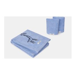 Set 2 serviettes Woody Uni - Bleu