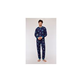 Pyjama homme Woody Pigeon Print Allover - Bleu foncé