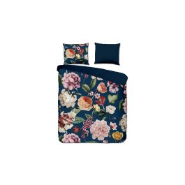 Enveloppe de couette Descanso Fiori - Bleu