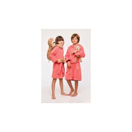 Peignoir unisexe Woody Ladybug Bonnet Boutons - Rouge corail
