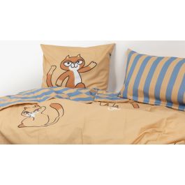 Enveloppe de couette Woody Cat - Beige