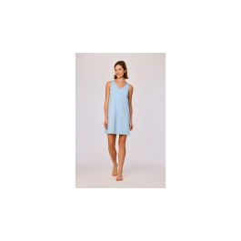 Vêtements de nuit à col en V Woody pour femme - Bleu clair