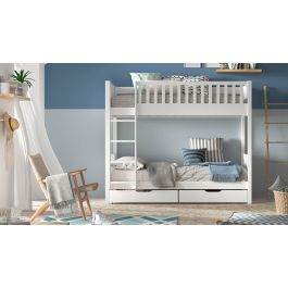 Vipack Scott lit superposé avec tiroirs