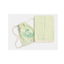 Serviette Woody Striped With Bag Tiger - Vert
