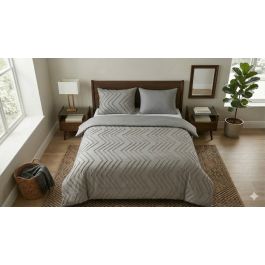 Enveloppe de couette Pure Zigzag - Taupe