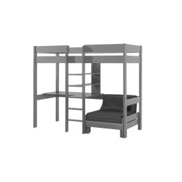 Lit mezzanine Vipack Pino avec lit superposé