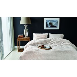 Enveloppe de couette Riviera Maison Furry Stripes - Off White