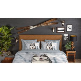 Enveloppe de couette Good Morning Husky - Grey