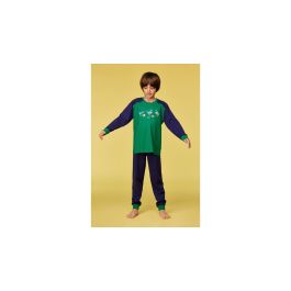 Pyjama garçon Woody Pigeons Green - Dark blue