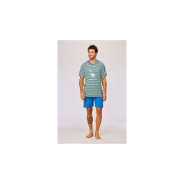 Pyjamas T-shirt homme Woody Str Elephant - Vert bleu