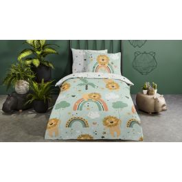 Enveloppe de couette Kids Good Morning Lions - Vert