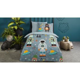 Enveloppe de couette Kids Good Morning Spacemen - Grey